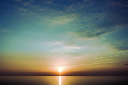 Sunset on the Black Sea. Russia, Sochiの写真素材