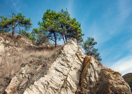 Rocky coast of the Black Sea. Rock the Sail. Krasnodar Territory, Gelendzhik, Russiaの写真素材