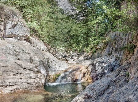 Youth Bath - Kara-gol in the Grand Canyon of Crimea, the village of Sokolinoye, Bakhchisarai districtの写真素材