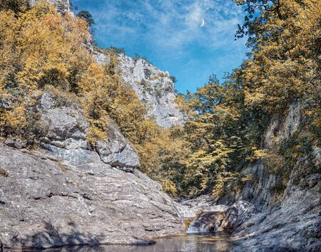 Youth Bath - Kara-gol in the Grand Canyon of Crimea, the village of Sokolinoye, Bakhchisarai districtの写真素材