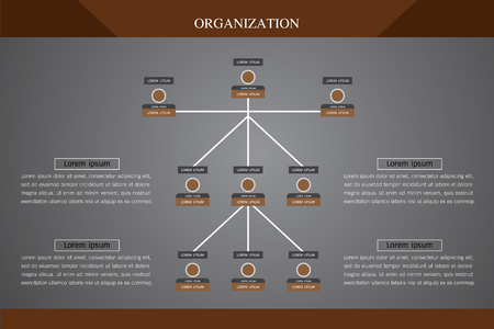 Organization Chart Infographicsのイラスト素材