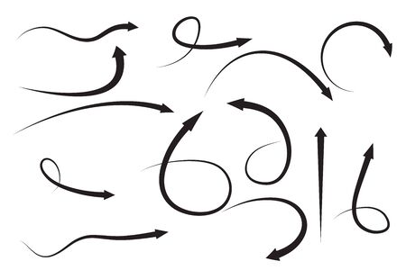 hand drawn arrows, vector designのイラスト素材