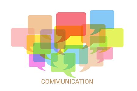 Communication Talking Concept,colorful icon, vector designのイラスト素材
