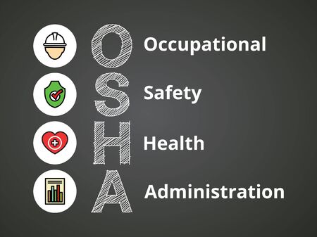 osha, Occupational, Safety Health , Administration, vector design.のイラスト素材