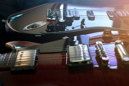 Electric guitar, close upの写真素材