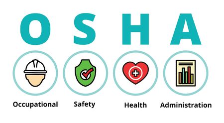osha, Occupational, Safety Health , Administration, vector design.のイラスト素材