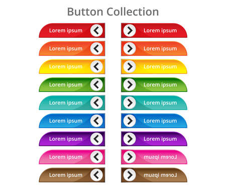 Colourful  button collection, vector design.のイラスト素材