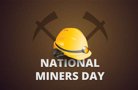 national miners day, work safety, safety equipment  vector design