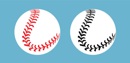 Baseball  Stitches  on a white background , vector designのイラスト素材