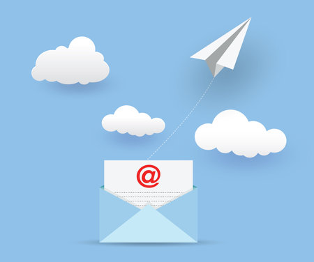 Mail sent and  Email marketing concept, vector designのイラスト素材