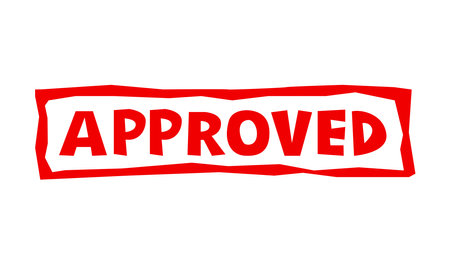 Red approved, Approved Stamp, illustration vectorのイラスト素材