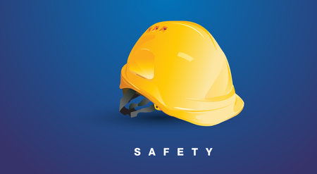 safety first, construction concept, health protection , safety worker equipment, vector design, vector illustration.のイラスト素材