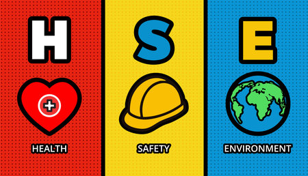 HSE concept ,Health Safety Environment acronym, vector designのイラスト素材
