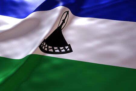 Lesotho flag backgroundの写真素材