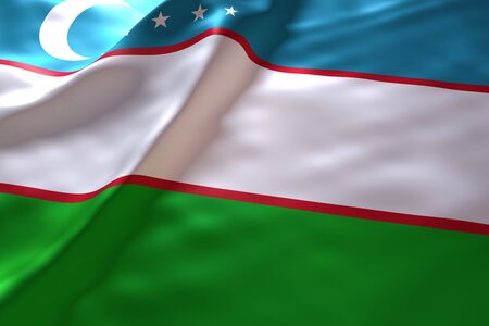 Uzbekistan flag backgroundの写真素材