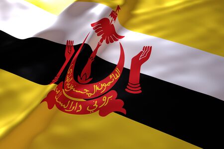 Brunei flag backgroundの写真素材