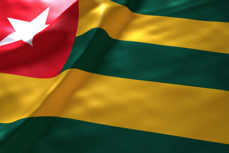 Togo flag backgroundの写真素材