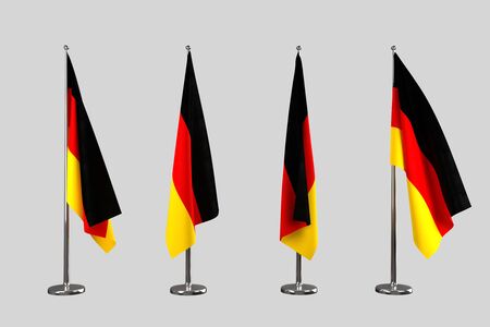 Germany indoor flags isolate on white backgroundの写真素材