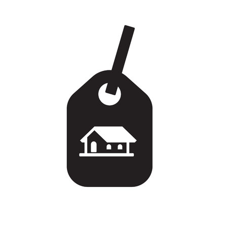 house tag flat iconのイラスト素材