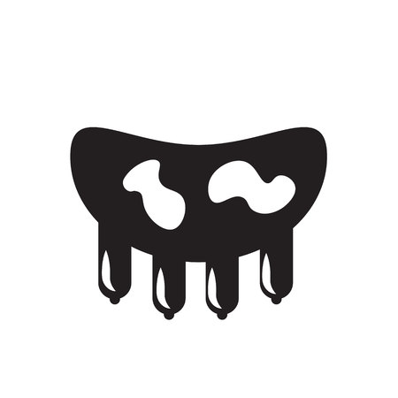 cow milk flat iconのイラスト素材