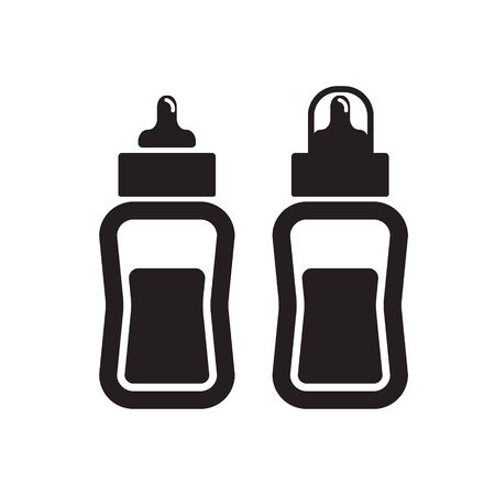 nursing bottle flat iconのイラスト素材