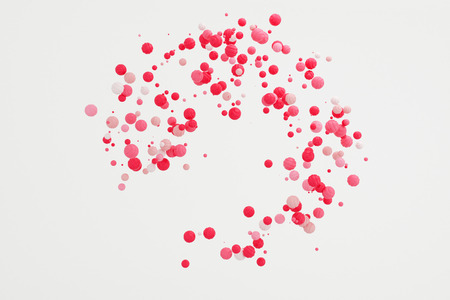 Abstract  pastel background modern shape  object float in the air,blowing particle , circle round shape 3d renderingの写真素材