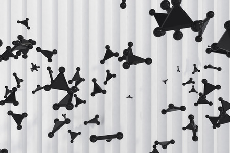 abstract triangle particle background 3d renderの写真素材