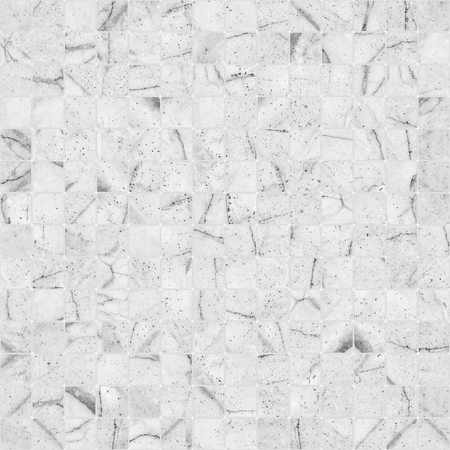 white mosaic marble tile texture seamlessの写真素材