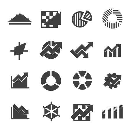 graph icon vector for business commercial market stockのイラスト素材