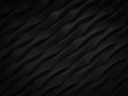 Abstract black tear bend object background pattern 3d renderの写真素材