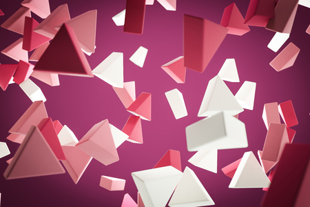 Abstract triangle background 3d renderの写真素材