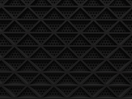 black dark shadow abstract grid triangle modern technology background 3d render.の写真素材