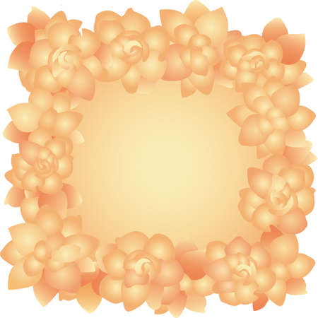 rectangular rose frameのイラスト素材