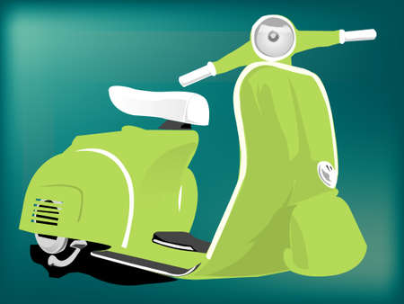 Vespa Scooter Illustrationの写真素材