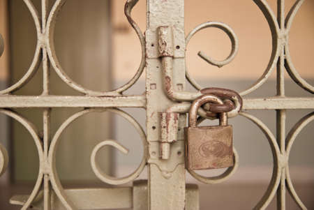 old master key is lock iron barの写真素材