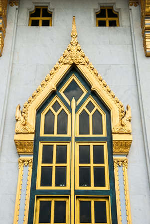 Native Thai style of pattern on door temple の写真素材