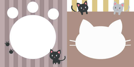cute sweet kitten doll message のイラスト素材