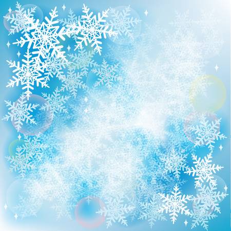 Abstract Christmas background with snowflakes のイラスト素材