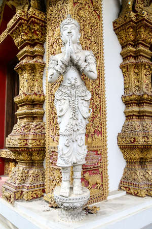 Sculpture Thai style molding art in the temple,Thailand の写真素材