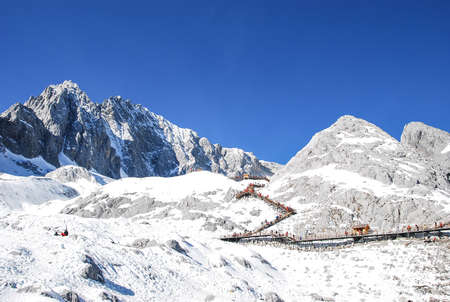 Jade Dragon Snow Mountainの写真素材