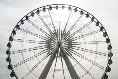 ferris wheel front viewの写真素材