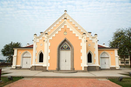 Thai architecture ,Niwet thammaprawat temple in Thailandの写真素材