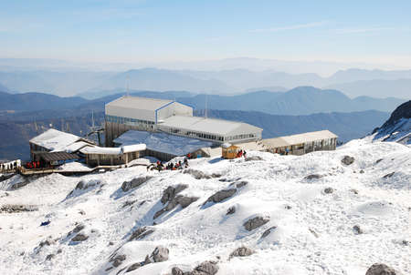 Winter Panorama of Jade Dragon Snow Mountainのeditorial素材