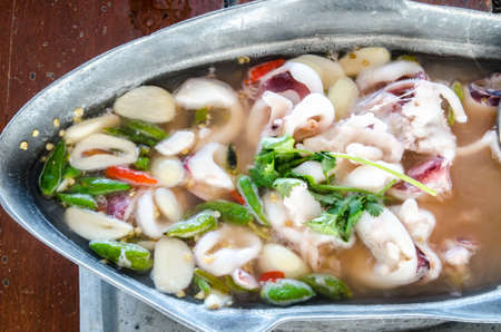 Squid egg steamed lemonの写真素材