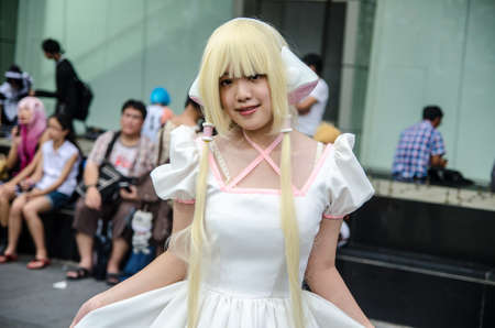 BANGKOK - SEPTEMBER 01   An unidentified Japanese anime cosplay pose in Japan Festa in Bangkok 2013...