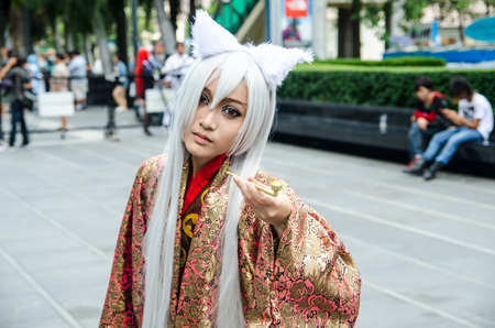 BANGKOK - SEPTEMBER 1   Unidentified Japanese anime cosplay pose in Japan Festa in Bangkok 2013 on September 1, 2013 at Central Word, Bangkok, Thailand のeditorial素材