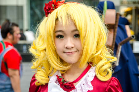 BANGKOK - SEPTEMBER 1   Unidentified Japanese anime cosplay pose in Japan Festa in Bangkok 2013 on...