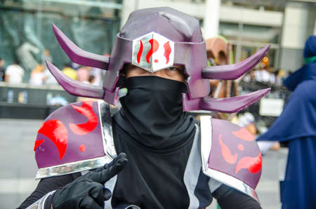 BANGKOK - SEPTEMBER 1   Unidentified Japanese anime cosplay pose in Japan Festa in Bangkok 2013 on...