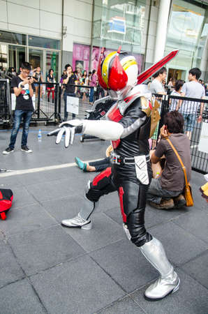 BANGKOK - SEPTEMBER 01   An unidentified Japanese anime cosplay pose in Japan Festa in Bangkok 2013...