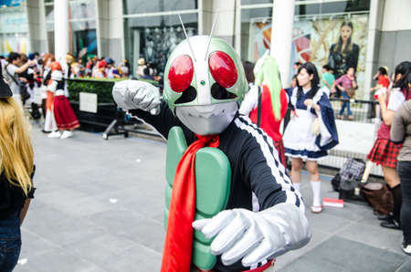 BANGKOK - SEPTEMBER 01   An unidentified Japanese anime cosplay pose in Japan Festa in Bangkok 2013...